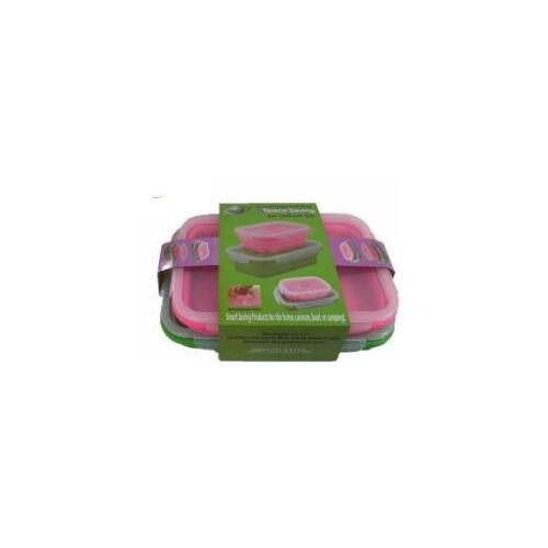 Collapsible Rectangular Silicone tub set of 2