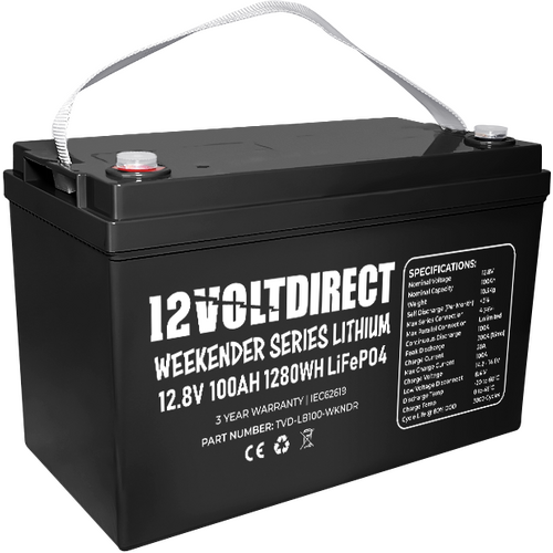 12 Volt Direct 100AH Weekender Series Lithium LiFePo4 Battery