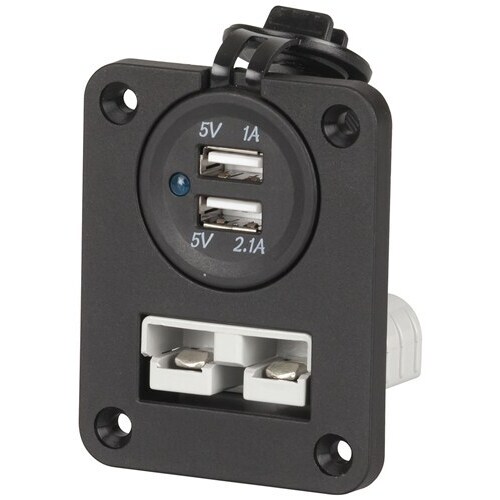 Flush Mount Anderson Style Socket +  Dual USB