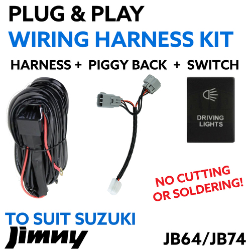  Suzuki Jimny JB64W / JB74W Plug & Play Driving Light / Lightbar Wiring Harness